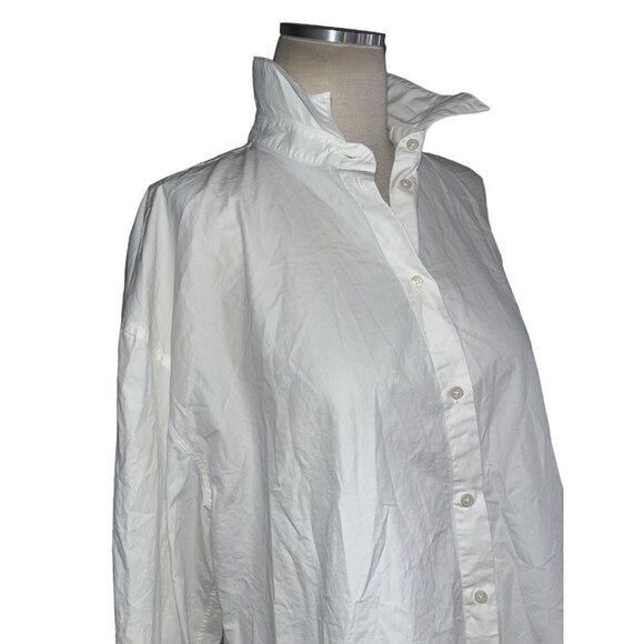 Loulou Studio Espanto Oversized Poplin Shirt in White Small New Womens Top - Picture 8 of 14